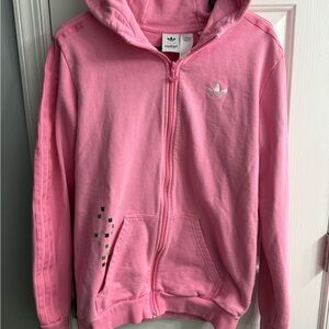 Adidas Kids Hoodie in Vibrant Pink Minecraft